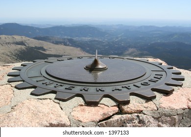 Sun clock on top of MT. Evans, Colorado