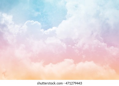 sun   cloud background and pastel color
