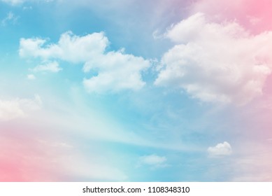 Sun Cloud Background Pastel Colored Stock Photo 1108348310 | Shutterstock