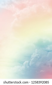 sun and cloud background with a pastel colored