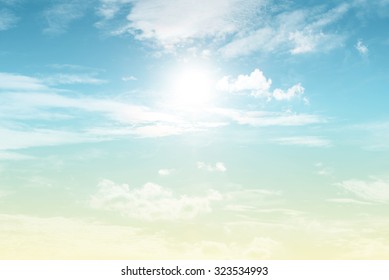 sun and cloud background with a pastel colored gradient.