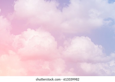 Pastel Pink Background With Clouds gambar ke 6