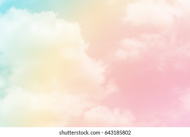 sun and cloud background with a pastel colored