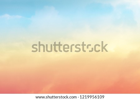 sun and cloud background with a pastel colored