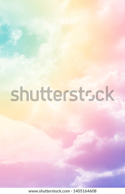 Sun Cloud Background Pastel Colour Stock Photo 1405164608 | Shutterstock