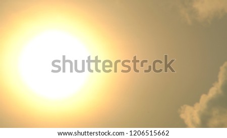sun and cloud in feeling dark background