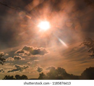 Sun And Clouds With Filter