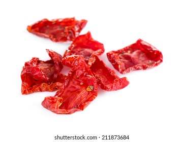 Sun Dried Tomatoes Isolated On White