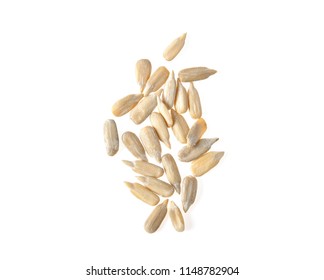 Sun Flower Seeds On White Background