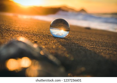 The sun in glass