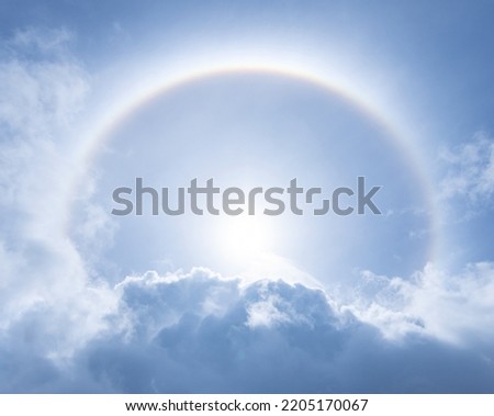Sun halo in daylight time of nature in middle day. nature action for creative edit in working.