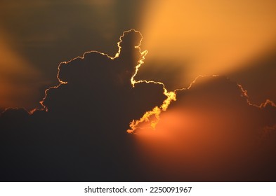 The sun hid behind a cloud