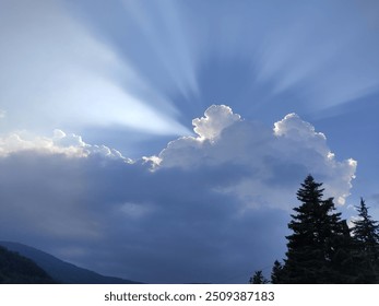 sun hidden in the clouds