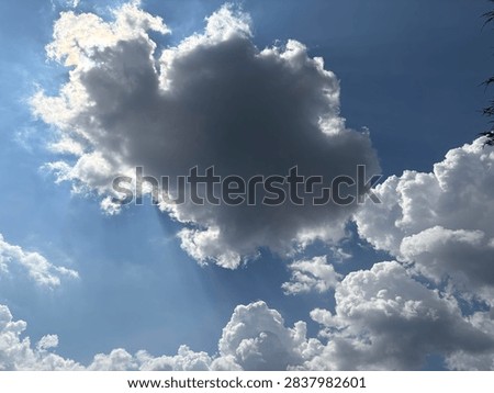 Sun hiding behind the clouds