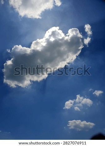 Sun hiding behind clouds in the sky