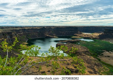 Sun Lake - Dry Falls State Park Was Formed By Massive Ice Flows  In Central Washington, USA