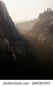 Sun light breaking through mountains 