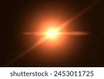 Sun Light Overlay. Sun rays overlay. Sun rays light isolated on black background, overlay design. transparent sunlight special lens light effect. abstract lens flare light over black background