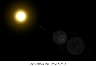 Sun Light Overlay. Sun rays overlay. Sun rays light isolated on black background, overlay design. transparent sunlight special lens light effect. abstract lens flare light over black background - Powered by Shutterstock - Get 15% off with code: PIKWIZARD15