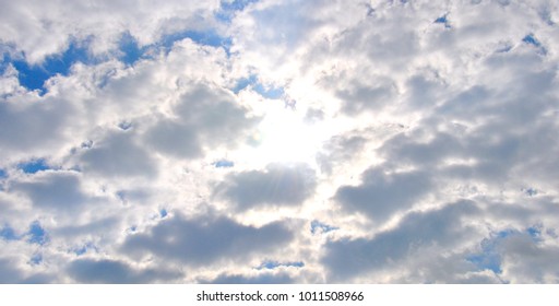 Sun looking through the clouds