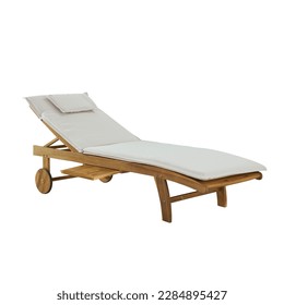 The sun lounger isolated on the white background