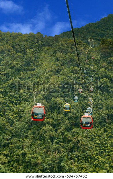 Sun\
Moon Lake Ropeway in Taiwan - July\
15,2017,Taiwan