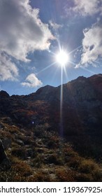 sun on the mountain
