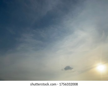 Sun on the sky with cloud