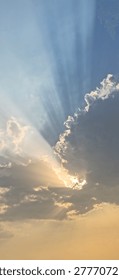 sun rays in a beautiful evening