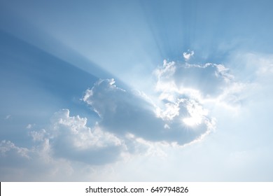 Sun Rays Behind Clouds