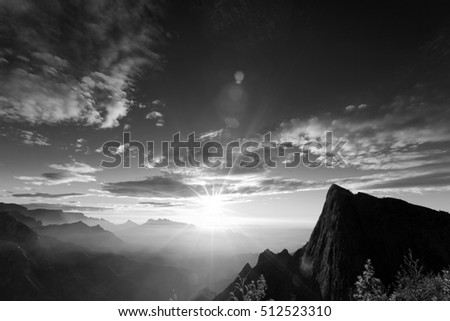 Similar – Säntis at Dawn Berg Säntis