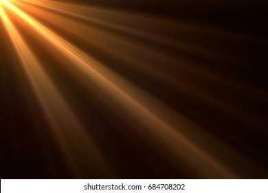 Sun rays light isolated on black background for overlay design - Shutterstock ID 684708202