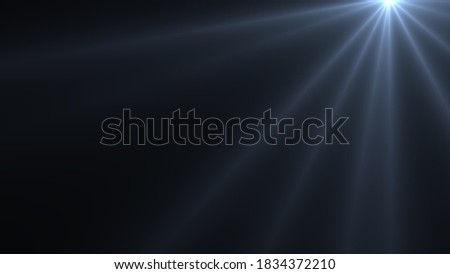 Sun rays light isolated on black background for overlay design