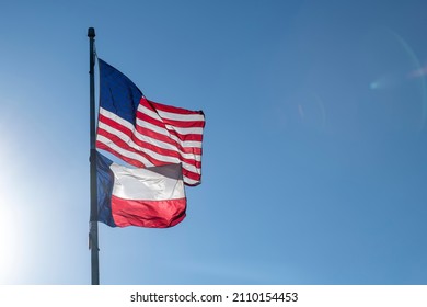 Sun Rays Lighting American Flag Texas Stock Photo 2110154453 | Shutterstock