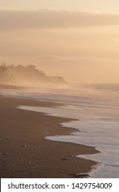 Sun Rays & Mist During Sunrise, Letojanni beach, Sicily