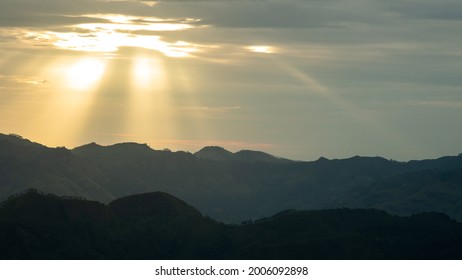 Sun Rays over the Mountains