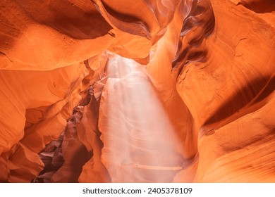 Sun rays paint a stunning masterpiece on the sandstone canvases of Antelope Canyon, Arizona, USA - Powered by Shutterstock