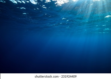 Sun Rays Penetrating Water Column