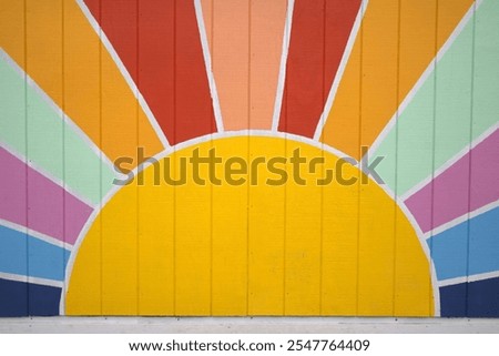 Sun Rays Shining their light on a mural