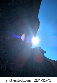 Sun rays through the stone