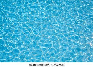 Sun Reflections In Pool Water From Above