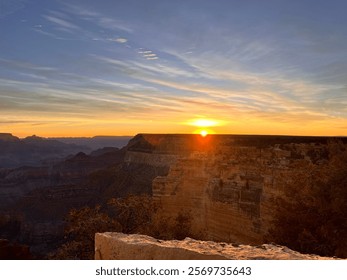 sun rise at the grandcanyon in the morning 