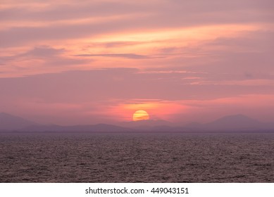 Sun Rise And Sun Set And Sky Background