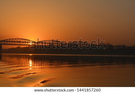 Sun rise view at Rajghat, Varanasi