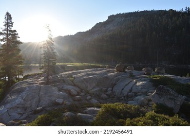 The Sun Rises Above Bear Lake In The Emigrant Wilderness Of Stanislaus National Forest.