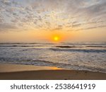 sun rising in a beautiful beach 