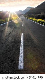 sun and the road