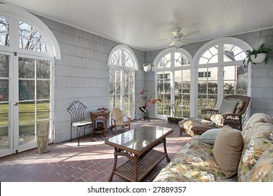 Sun Room With View To Back Yard