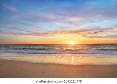 Sun and sea sunset background. Nature composition. - Powered by Shutterstock