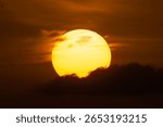 The sun at sun set